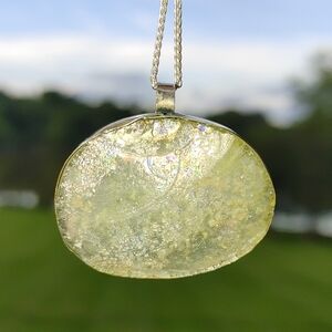 Rare Roman Glass Handcrafted Pendant (1.3" x 1.5")